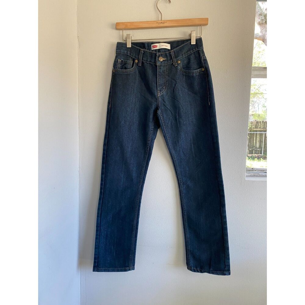 NWOT Levi’s 511 Slim Fit Youth Boys Dark Wash Blue Jeans 14 Reg 27X27